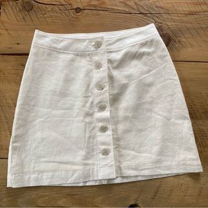 Aritzia Sunday Best Cream Button Mini Skirt Size 00